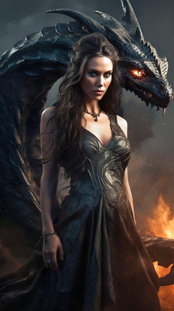 Дракон и девушка