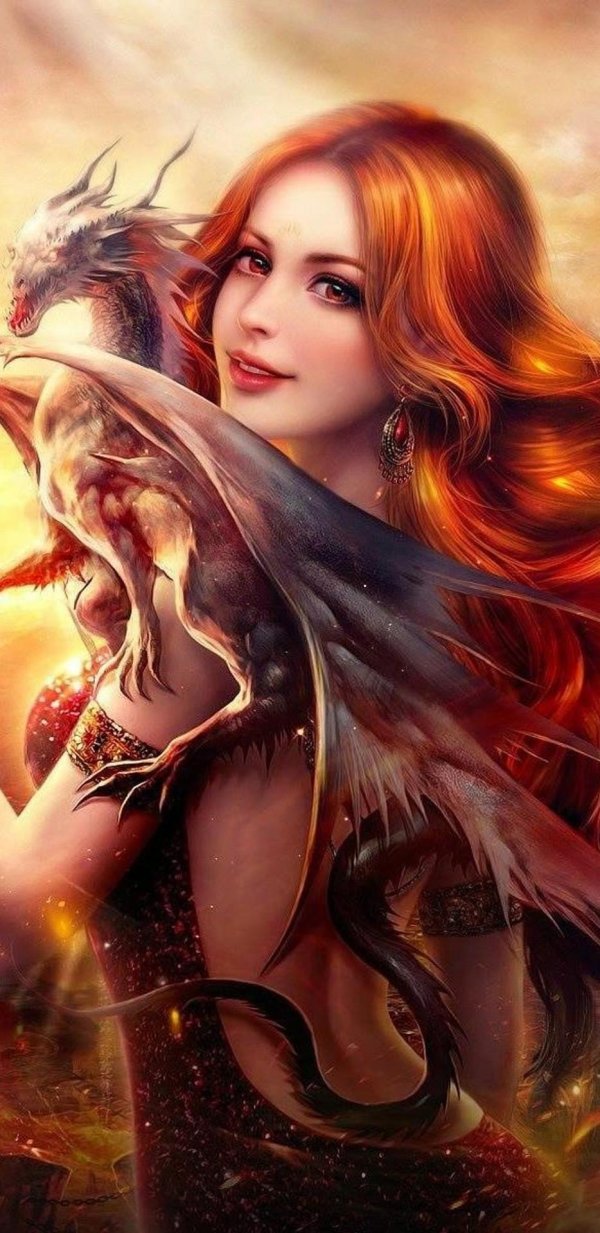 Дракон и девушка