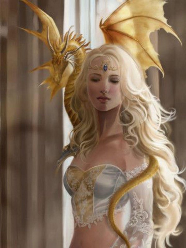 Дракон и девушка