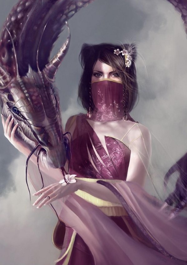 Дракон и девушка