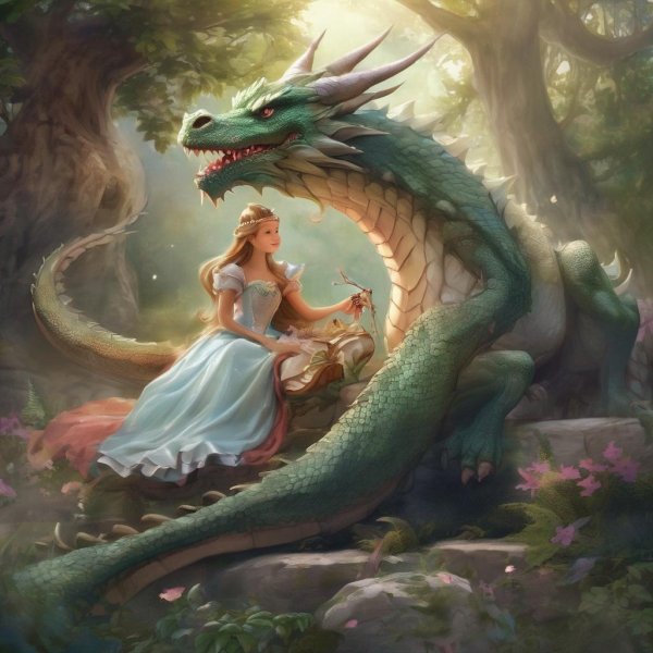 Дракон и девушка