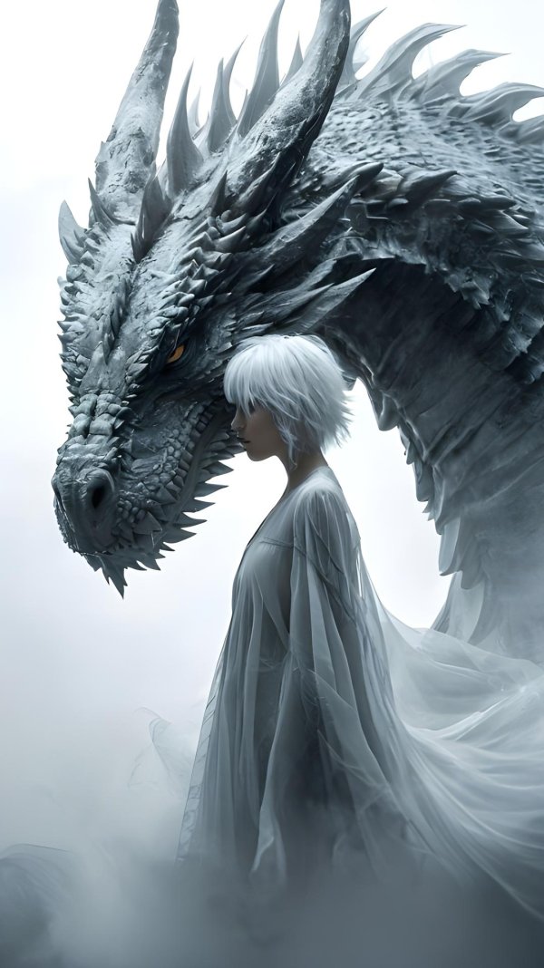 Дракон и девушка