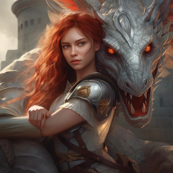 Дракон и девушка