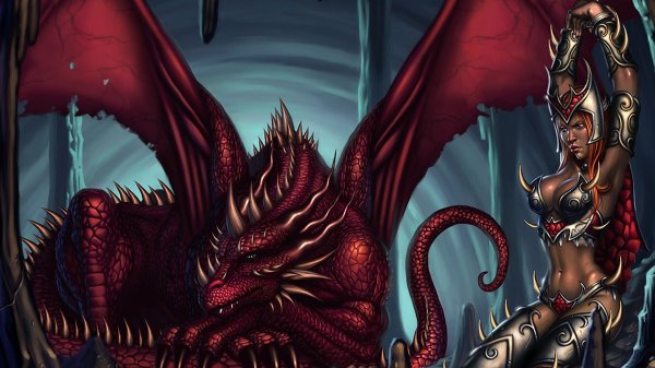 Дракон и девушка