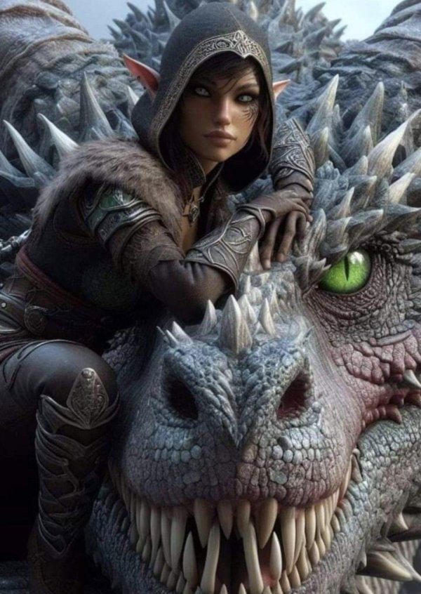 Дракон и девушка
