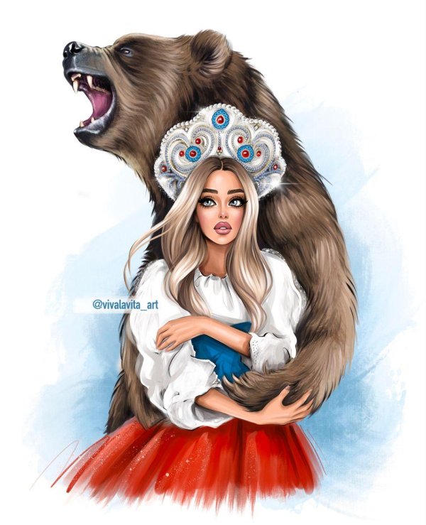 Девушка и медведь