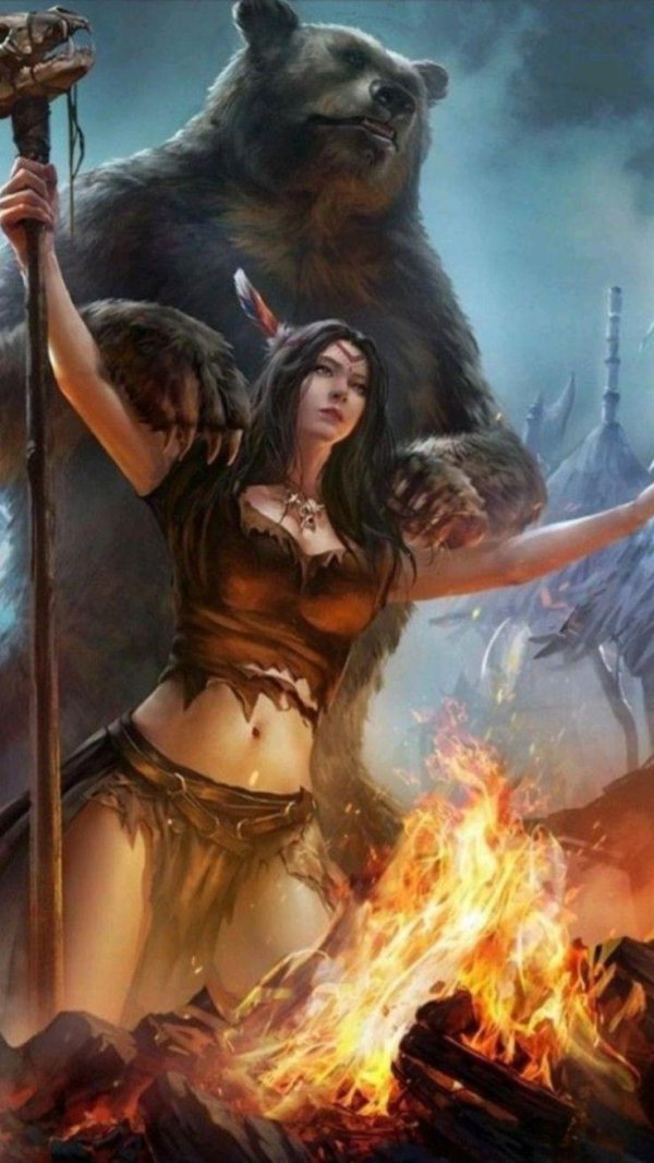 Девушка и медведь