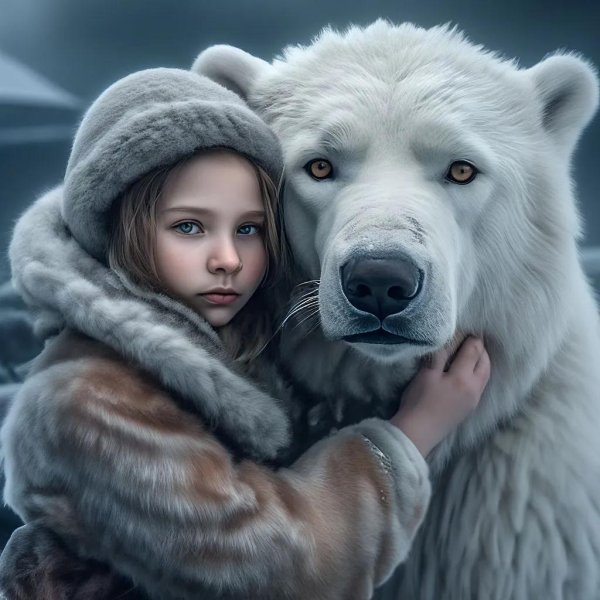 Девушка и медведь