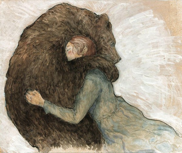 Девушка и медведь