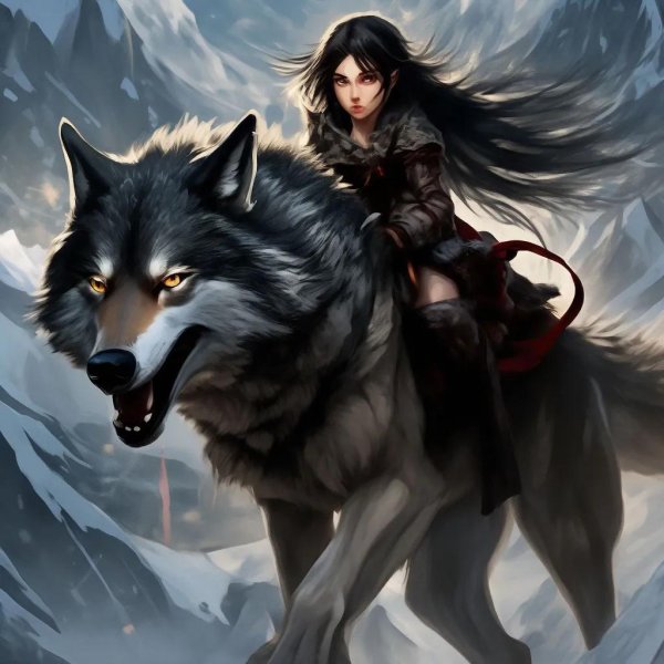 Волк и девушка