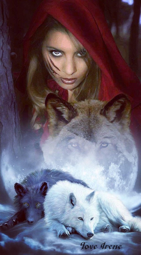 Волк и девушка