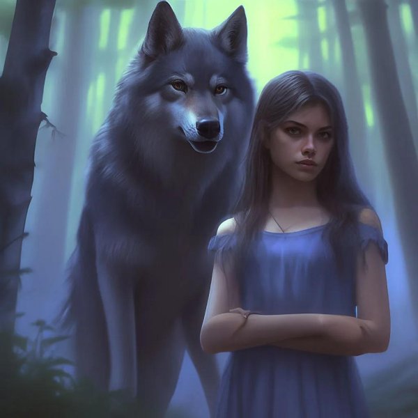Волк и девушка