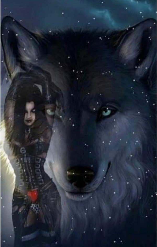 Волк и девушка