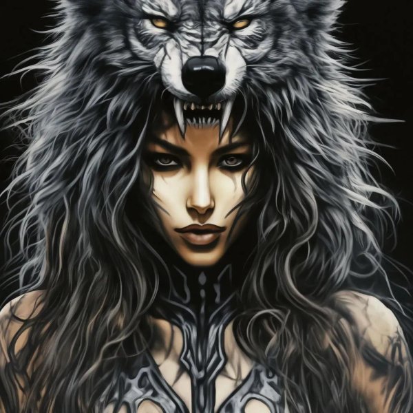 Волк и девушка