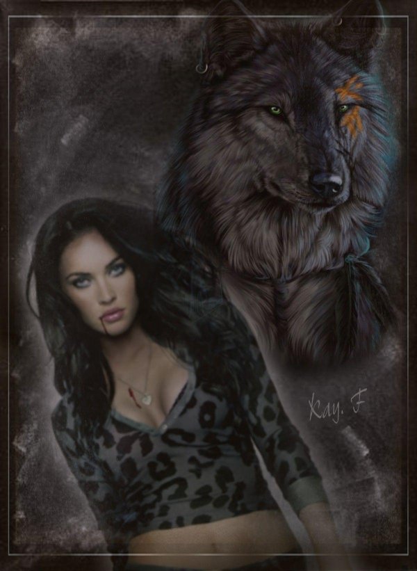 Волк и девушка