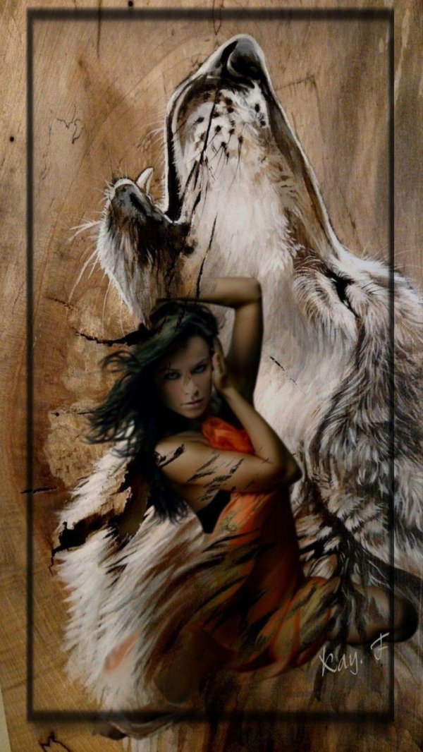 Волк и девушка