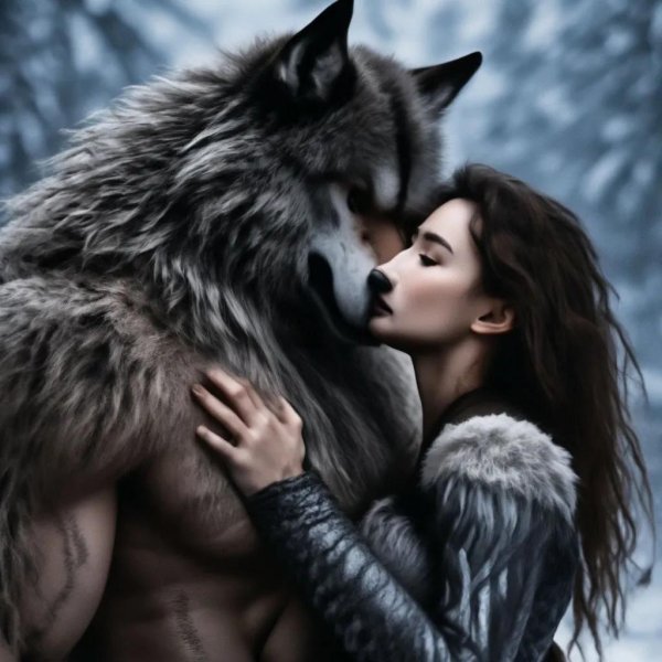 Волк и девушка