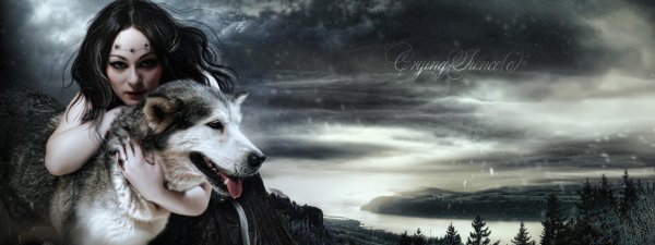 Волк и девушка