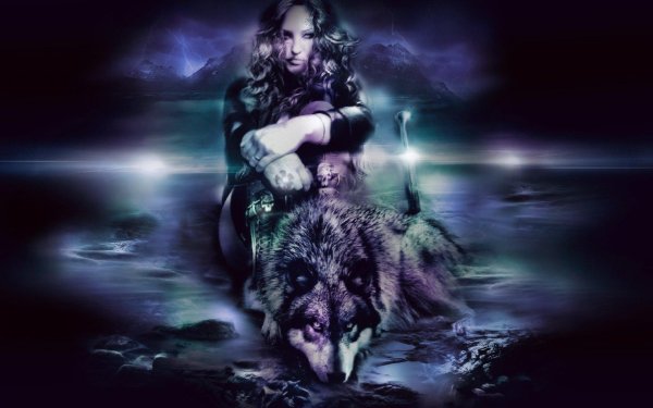 Волк и девушка