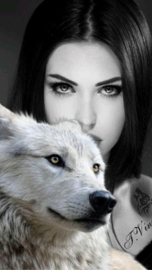 Волк и девушка