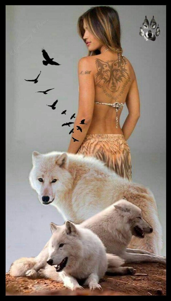 Волк и девушка