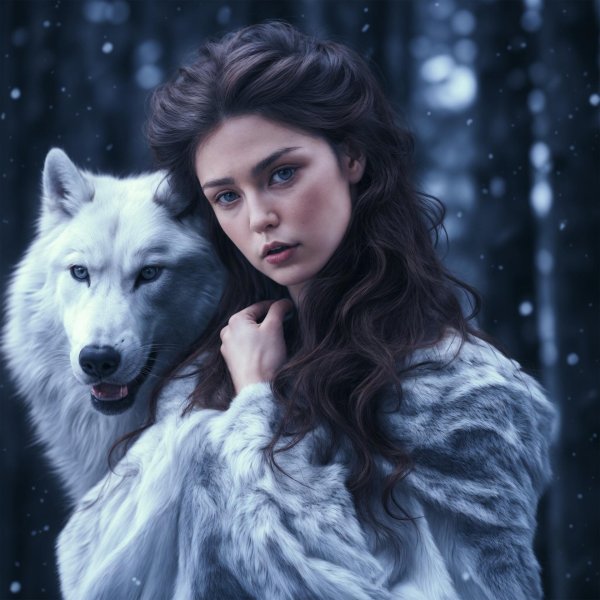 Волк и девушка