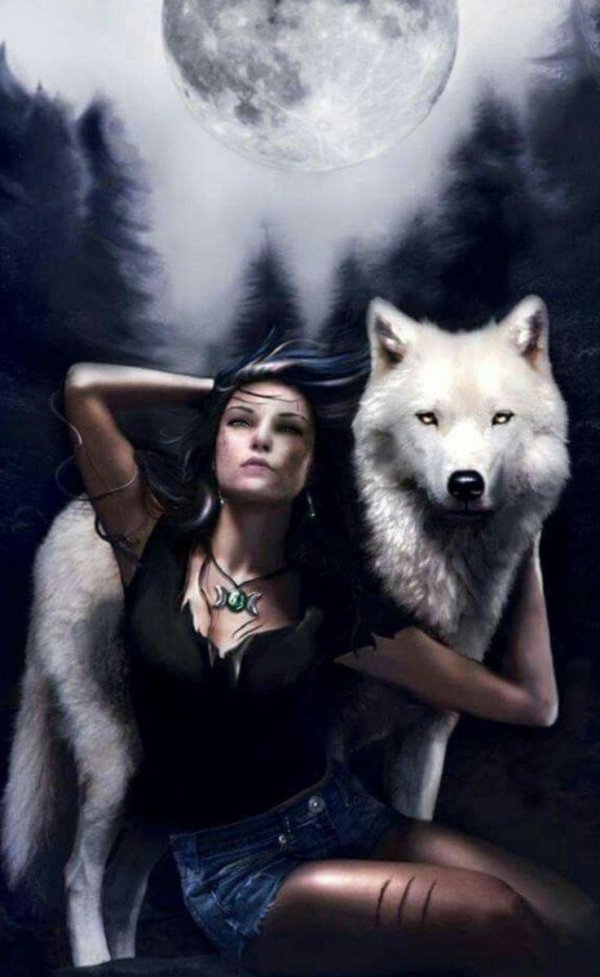 Волк и девушка