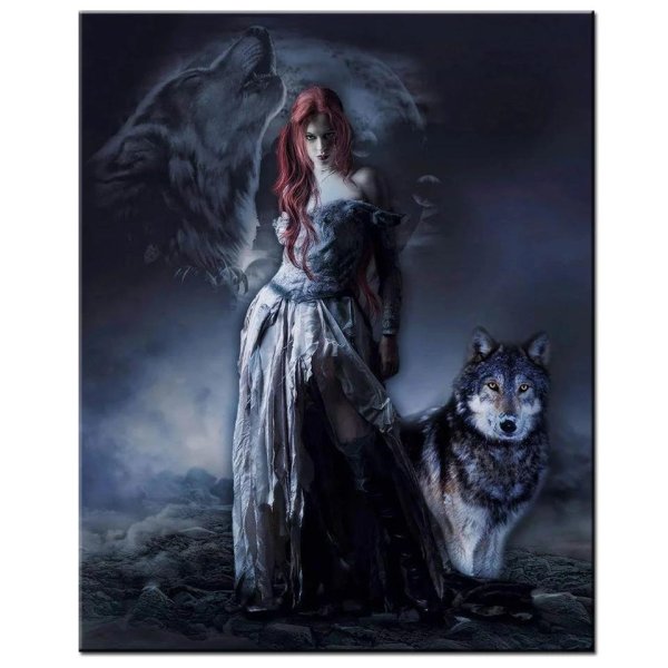 Волк и девушка