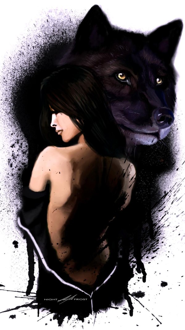 Волк и девушка