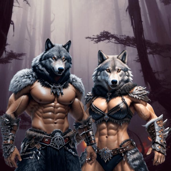 Волк и девушка