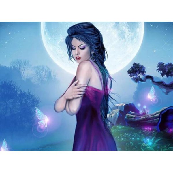 Луна и девушка