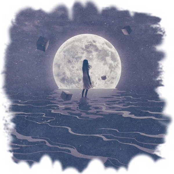 Луна и девушка