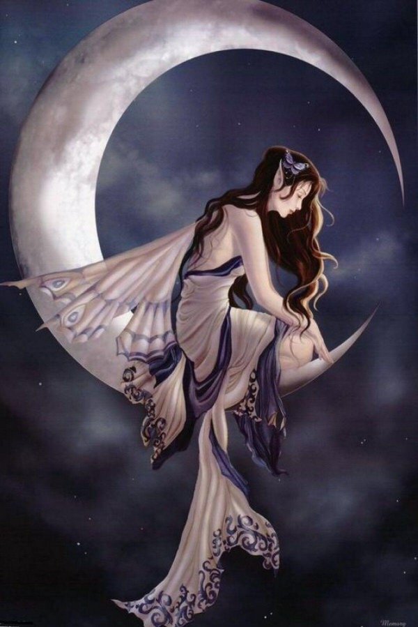Луна и девушка
