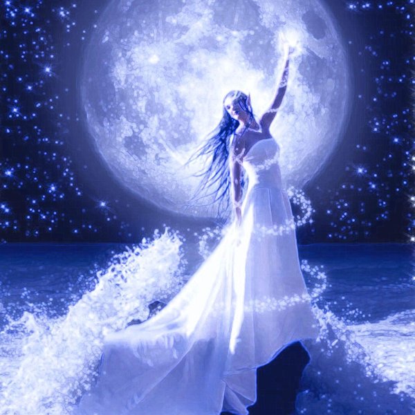Луна и девушка
