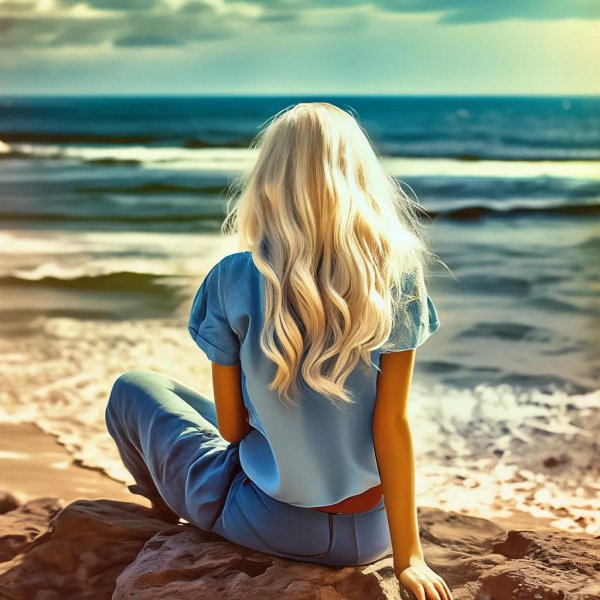 Девушка на берегу моря