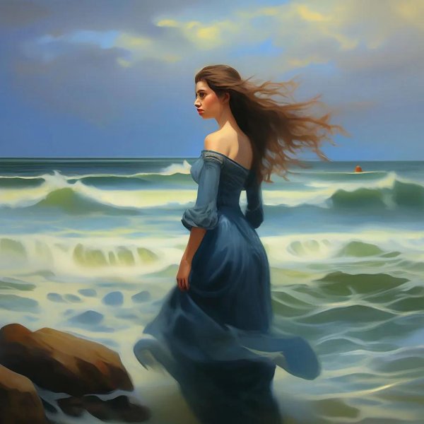Девушка на берегу моря