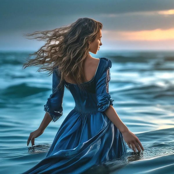 Девушка на берегу моря