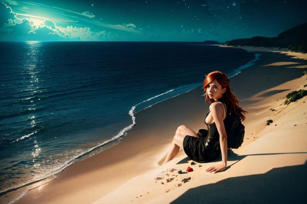 Девушка на берегу моря