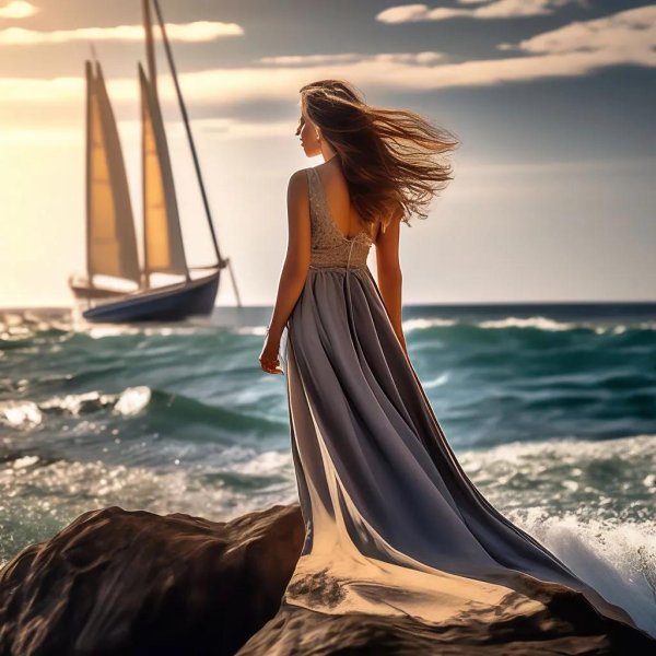 Девушка на берегу моря