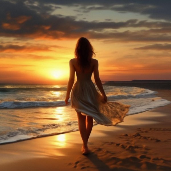 Девушка на берегу моря