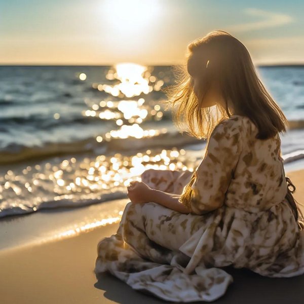 Девушка на берегу моря