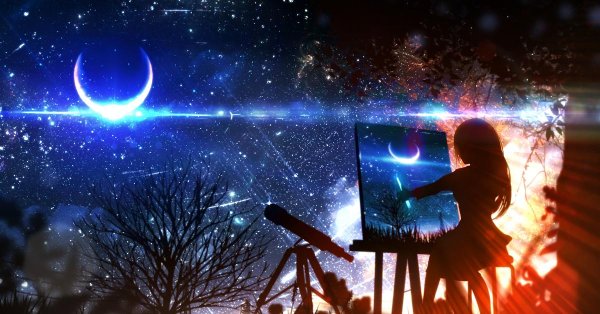 Девушка и космос