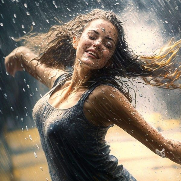 Девушка под дождем