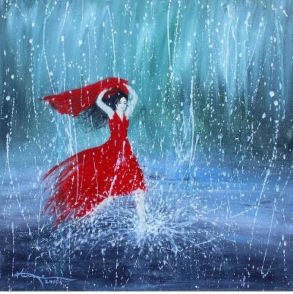 Девушка под дождем