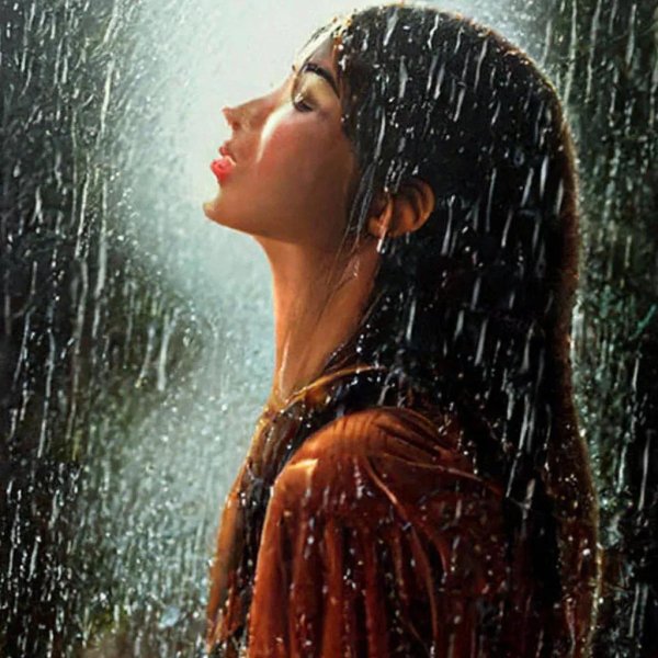 Девушка под дождем