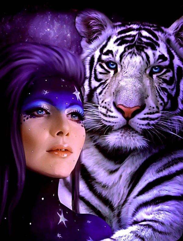 Девушка с тигром