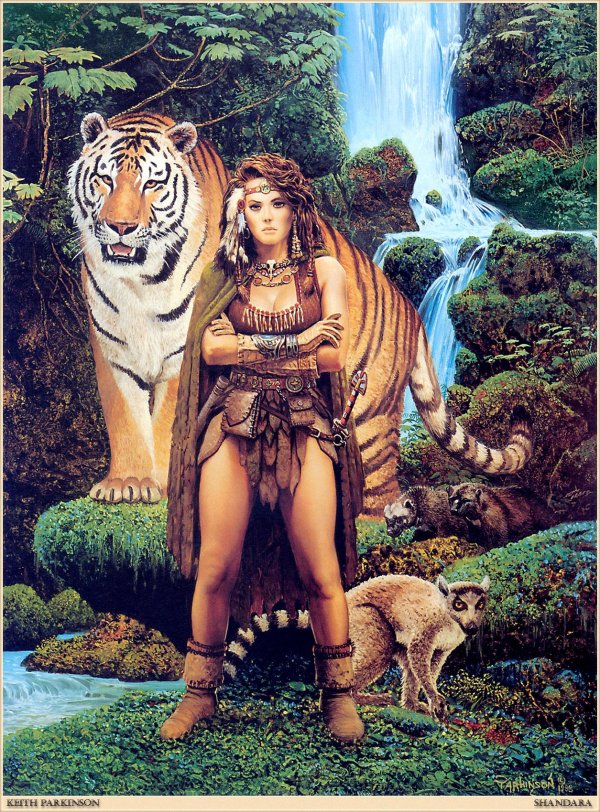 Девушка с тигром