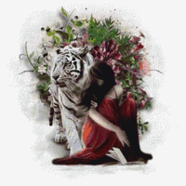 Девушка с тигром