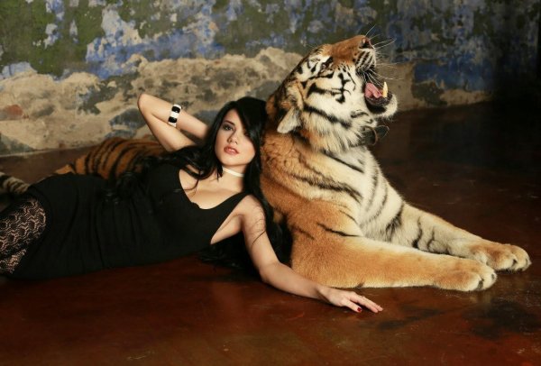 Девушка с тигром