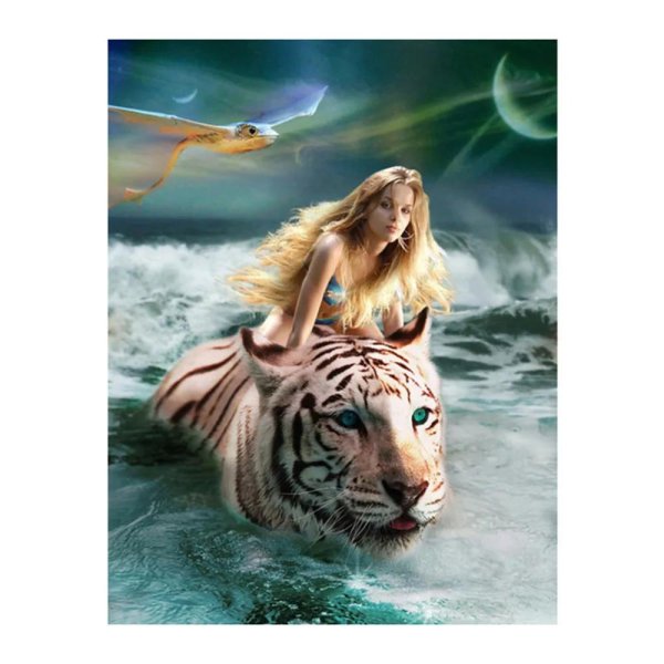 Девушка с тигром